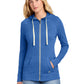 Women's Sueded Cotton Blend Full-Zip Hoodie - LNEA122 - Royal Heather