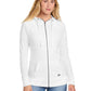 Women's Sueded Cotton Blend Full-Zip Hoodie - LNEA122 - White