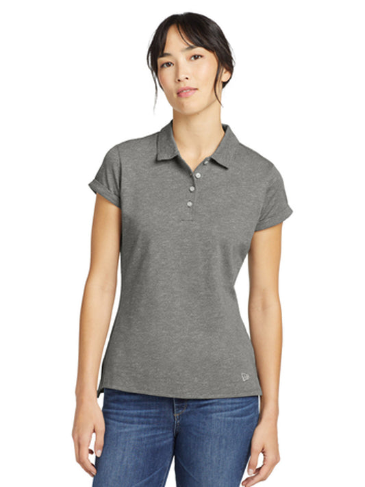 Women's Slub Twist Polo - LNEA301 - Shadow Grey Twist