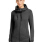 Women's Tri-Blend Fleece Full-Zip Hoodie - LNEA511 - Black Heather