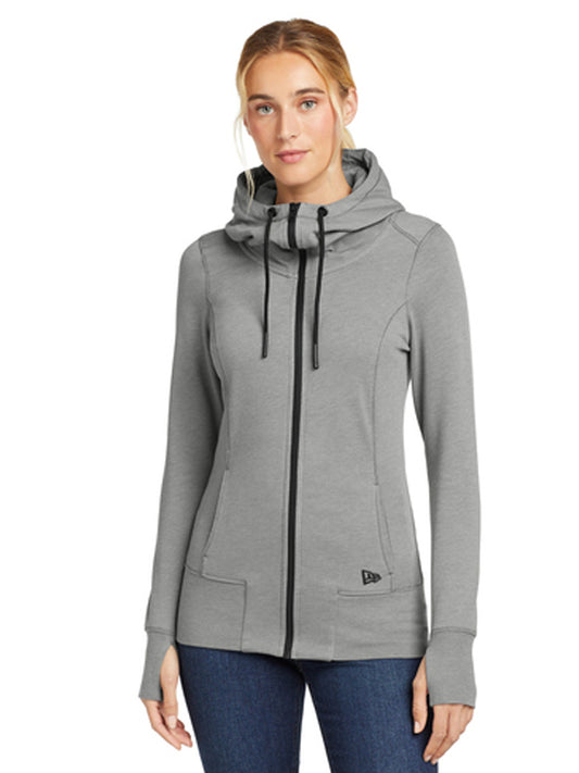 Women's Tri-Blend Fleece Full-Zip Hoodie - LNEA511 - Shadow Grey Heather