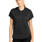 Women's Performance Terry Short Sleeve Hoodie - LNEA533 - Black