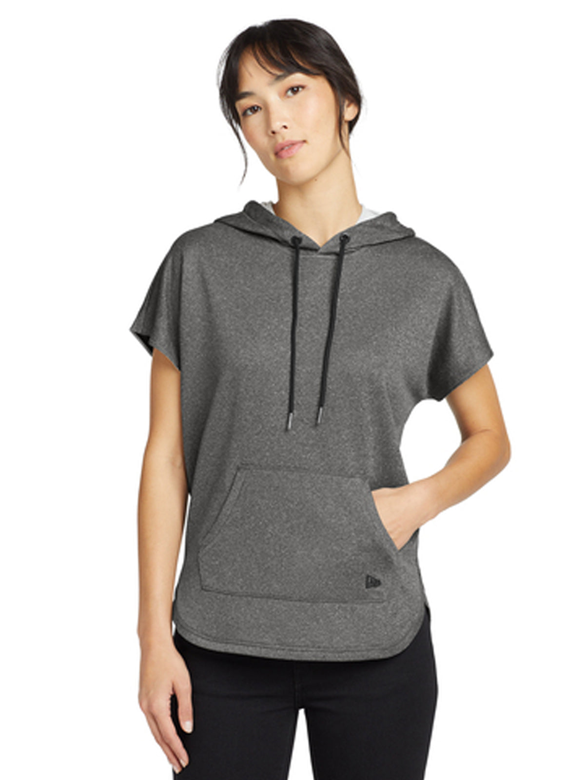 Women's Performance Terry Short Sleeve Hoodie - LNEA533 - Graphite Heather