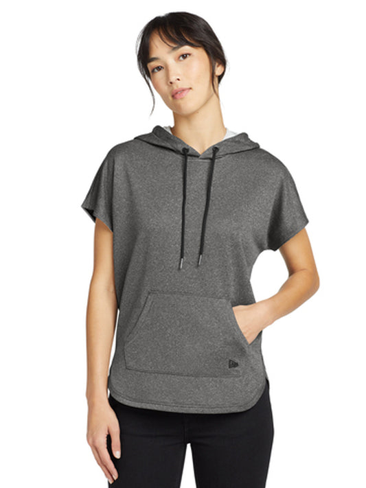 Women's Performance Terry Short Sleeve Hoodie - LNEA533 - Graphite Heather