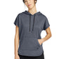 Women's Performance Terry Short Sleeve Hoodie - LNEA533 - True Navy Heather