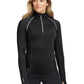 Women's Pocketless 1/4-Zip Pullover - LOE335 - Blacktop