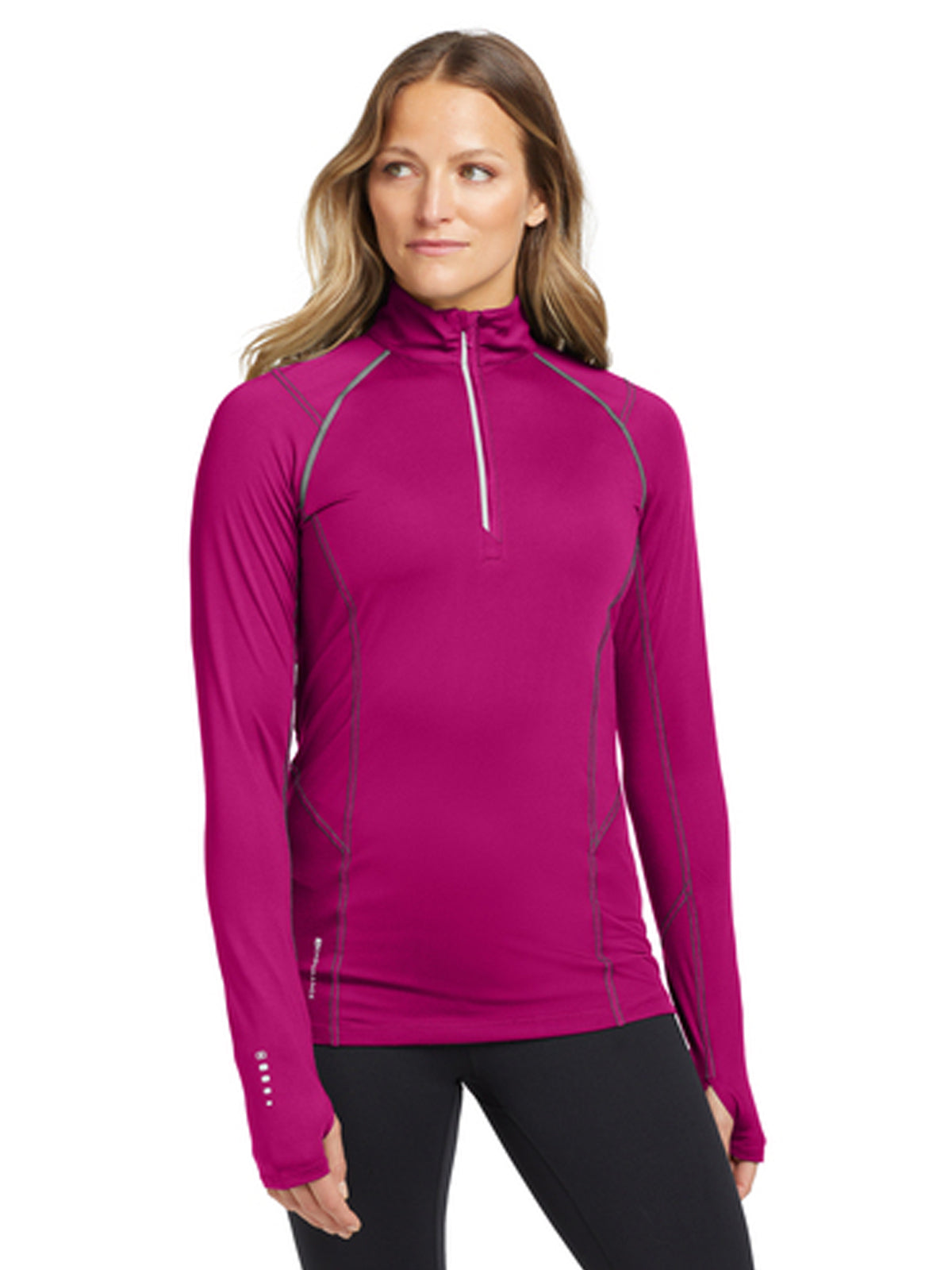 Women's Pocketless 1/4-Zip Pullover - LOE335 - Flush Pink