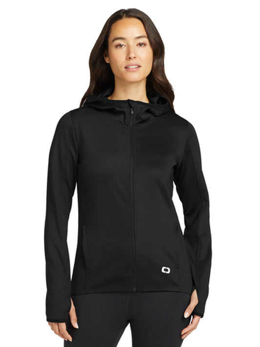 Women's 2-Pocket Full-Zip Jacket - LOE728 - Blacktop