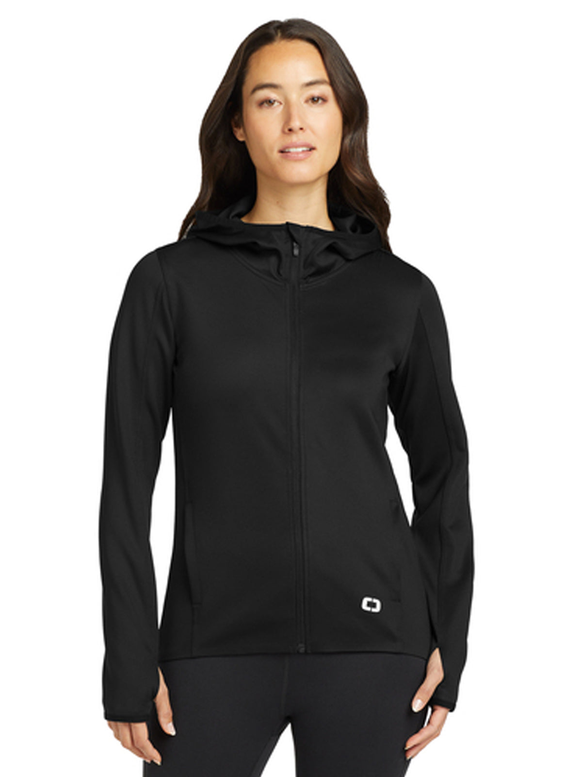 Women's 2-Pocket Full-Zip Jacket - LOE728 - Blacktop