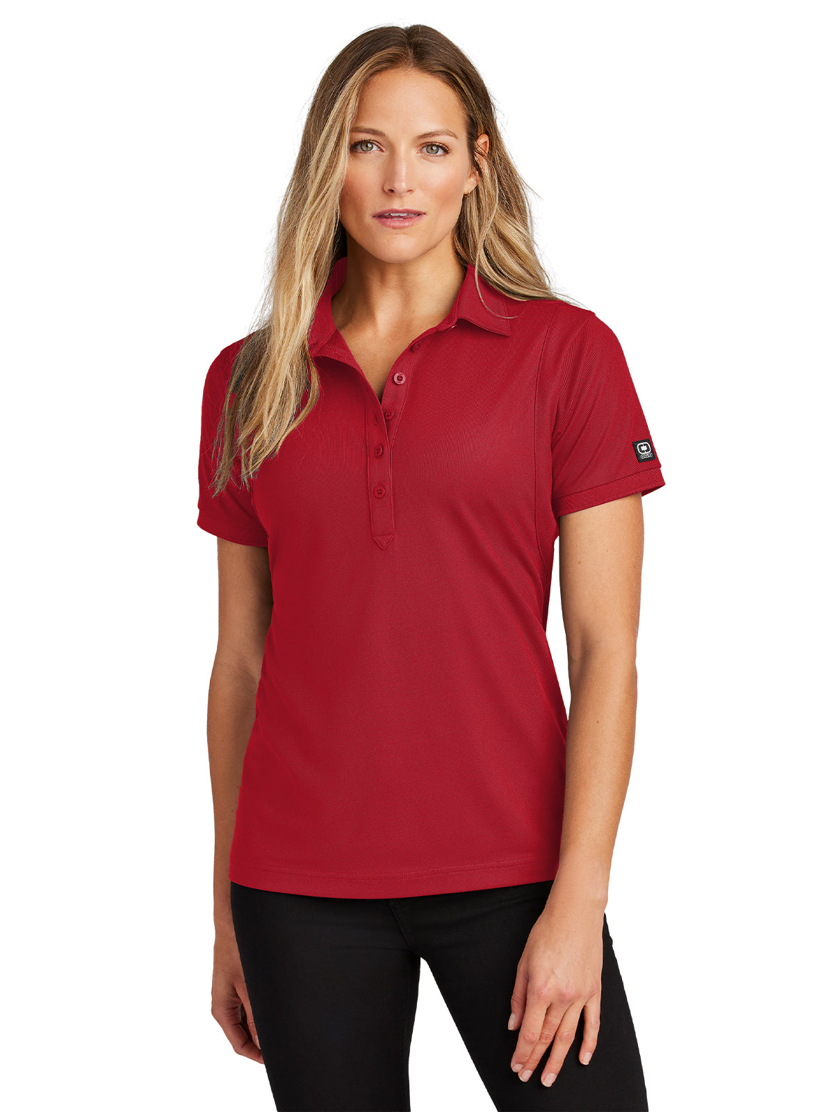 Women's Jewel Polo - LOG101 - Signal Red