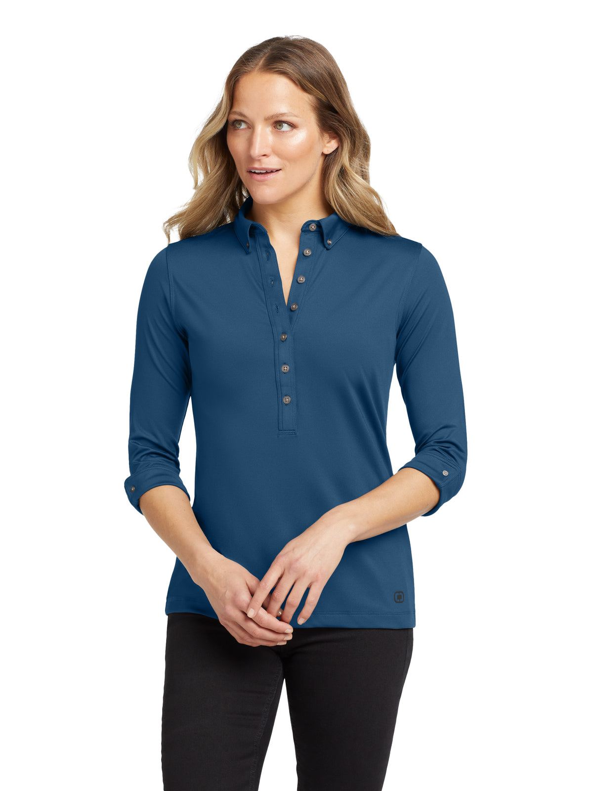 Women's Gauge Polo - LOG122 - Blue Indigo