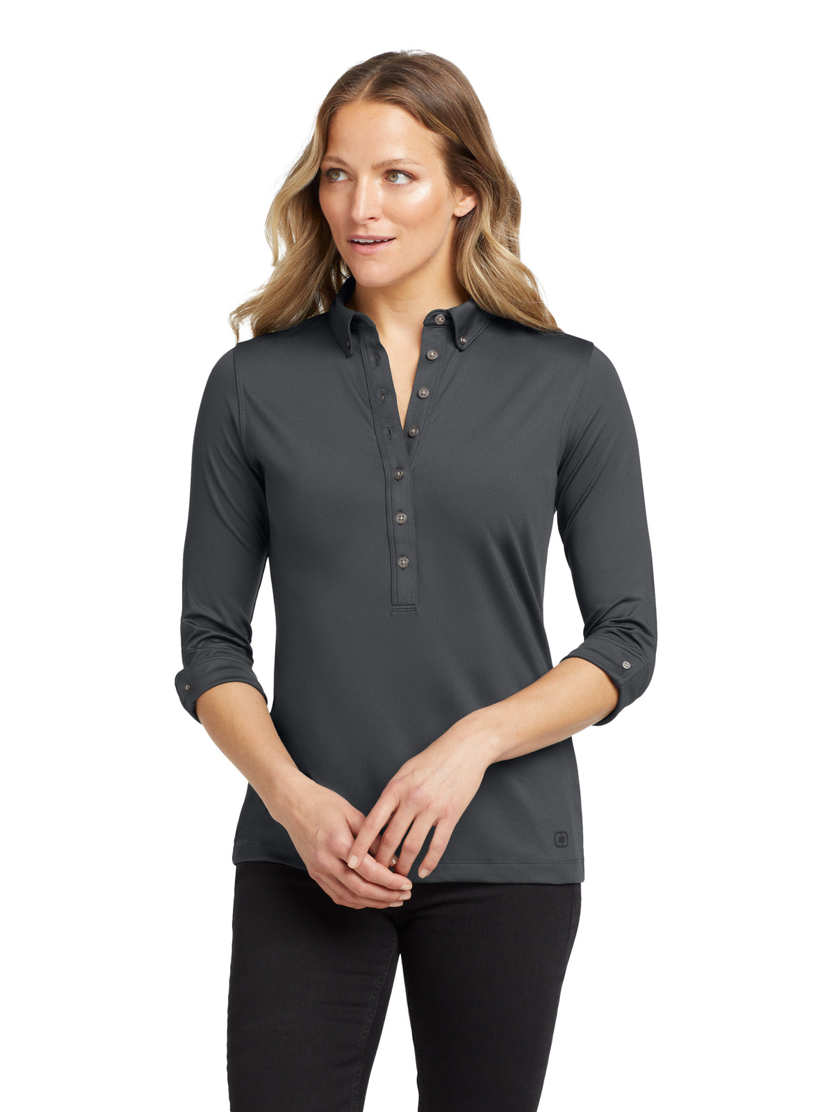 Women's Gauge Polo - LOG122 - Diesel Grey