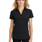 Women's Knit Polo - LOG126 - Blacktop