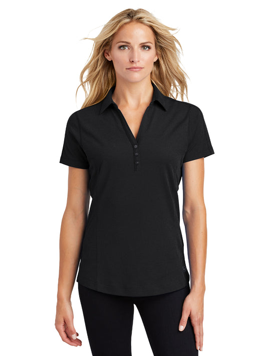 Women's Knit Polo - LOG126 - Blacktop