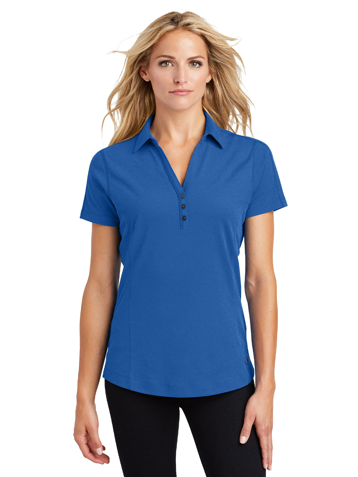 Women's Knit Polo - LOG126 - Electric Blue