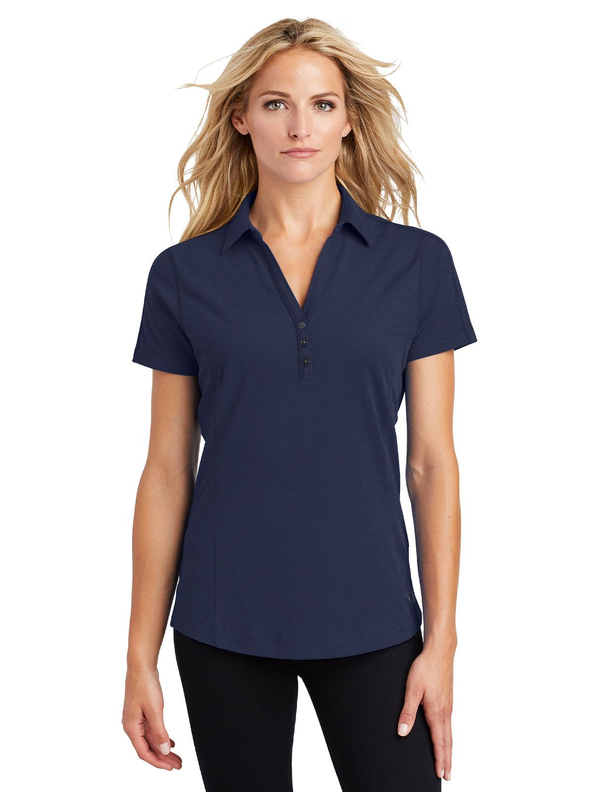Women's Knit Polo - LOG126 - Navy