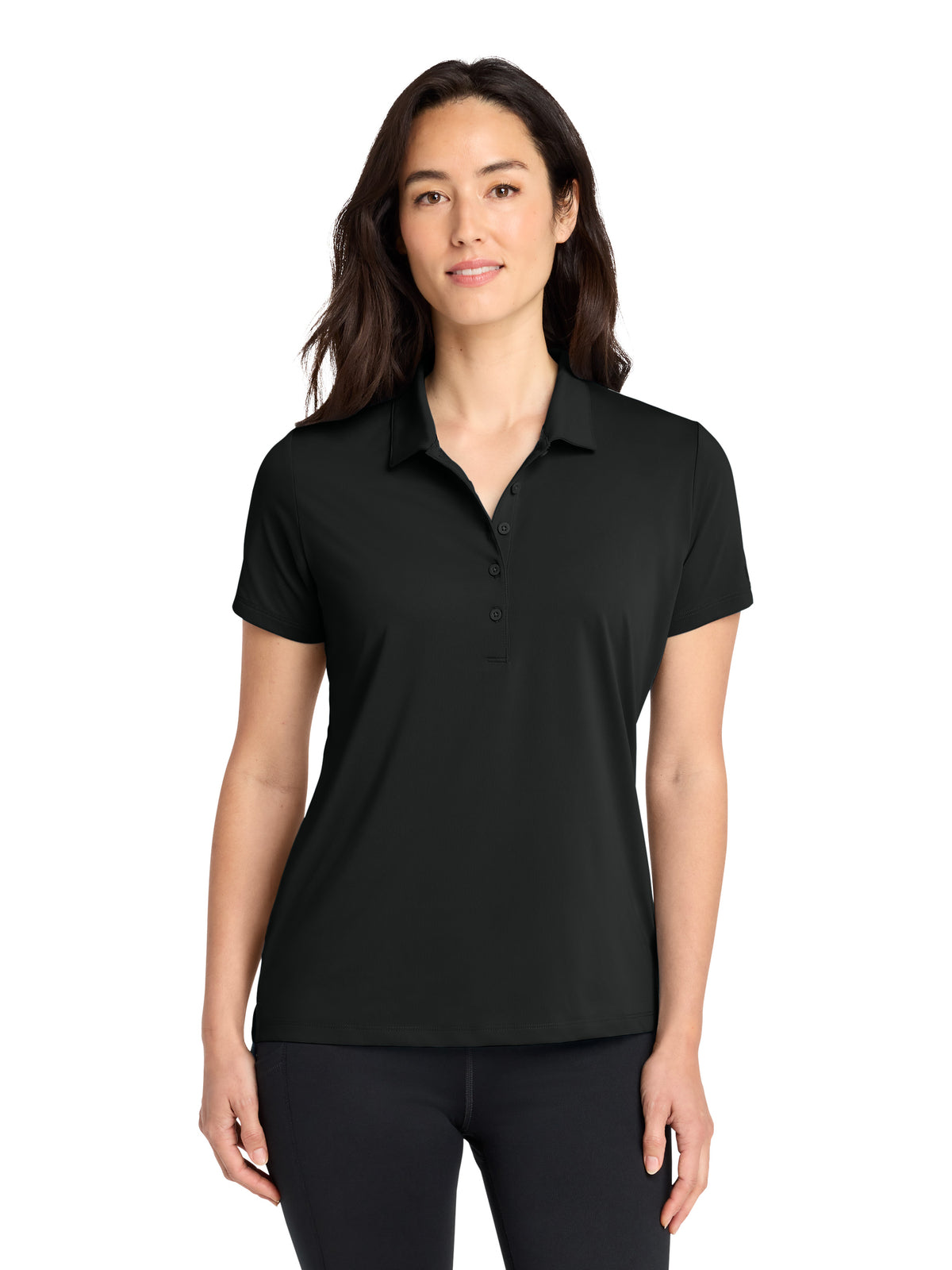 Women's Pocketless Regain Polo - LOG170 - Blacktop