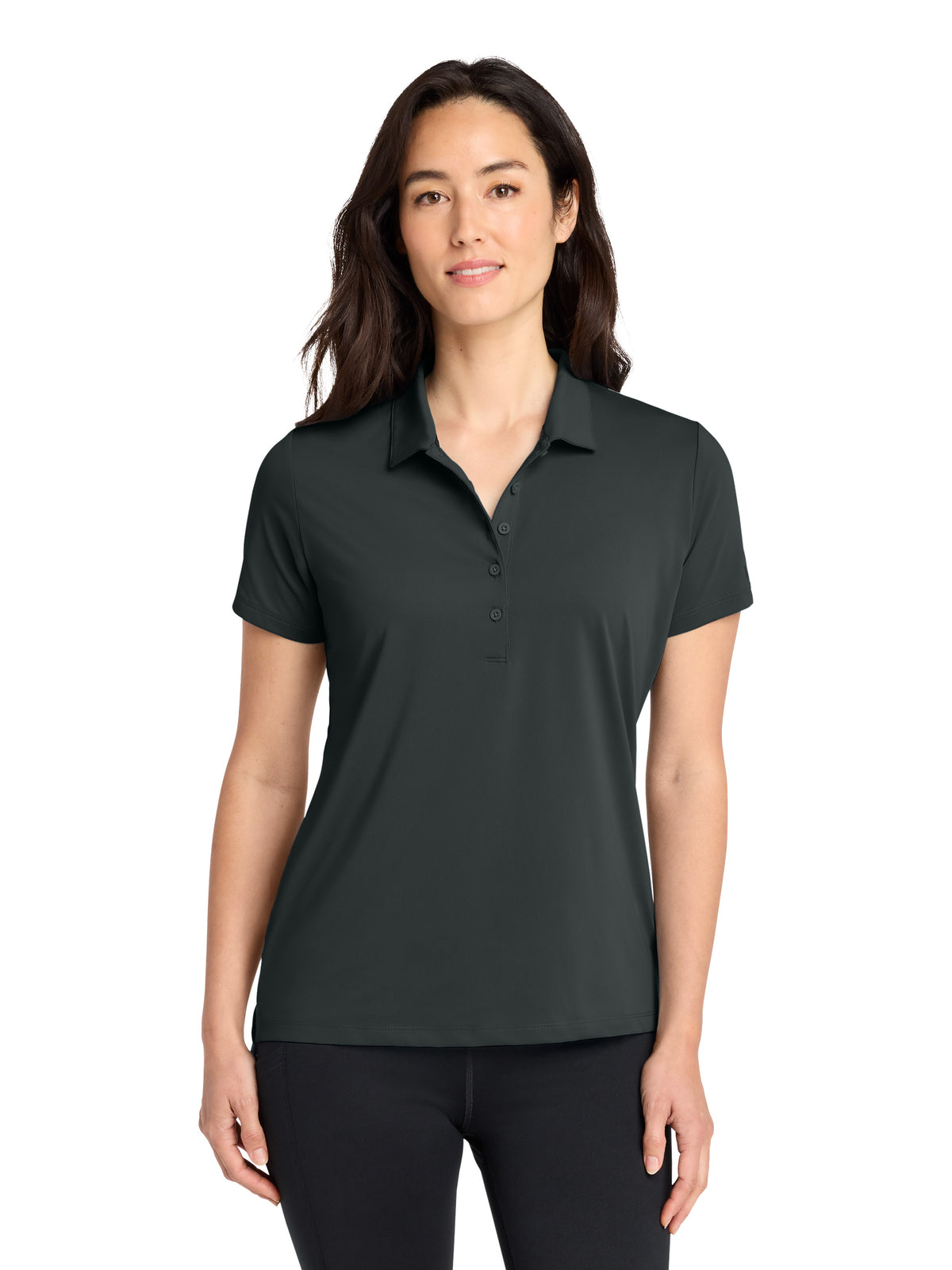 Women's Pocketless Regain Polo - LOG170 - Tarmac Grey