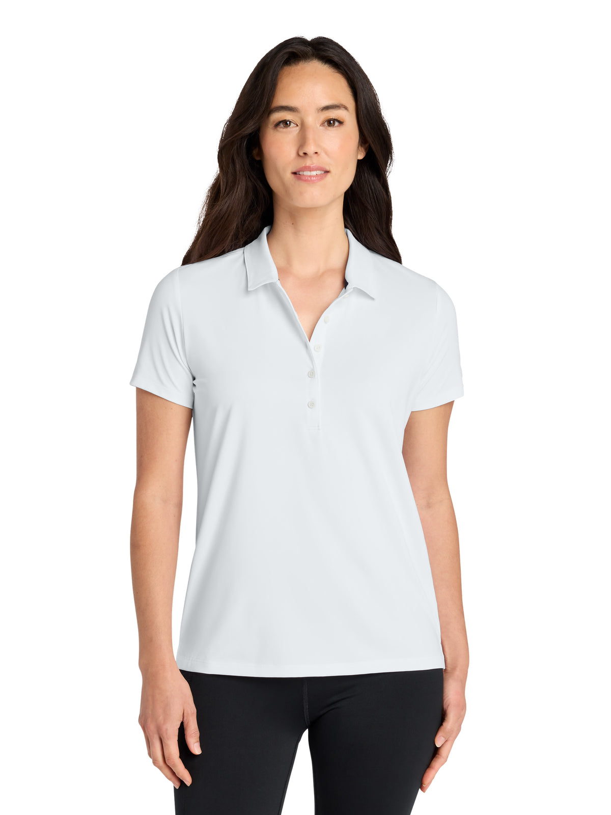 Women's Pocketless Regain Polo - LOG170 - White
