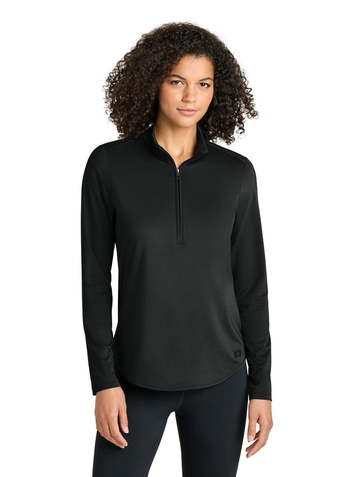 Women's Pocketless Regain 1/2-Zip Sweatshirt - LOG172 - Blacktop