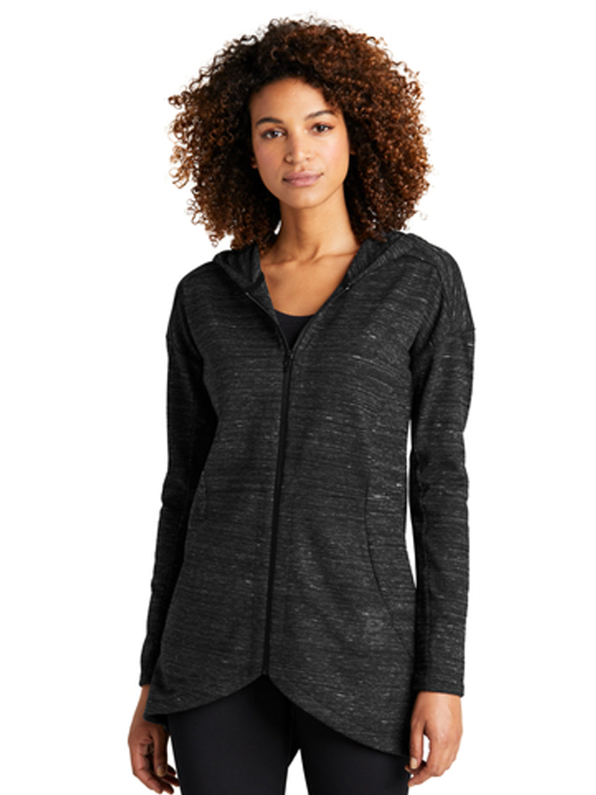 Women's 2-Pocket Full-Zip Hoodie - LOG823 - Blacktop Heather