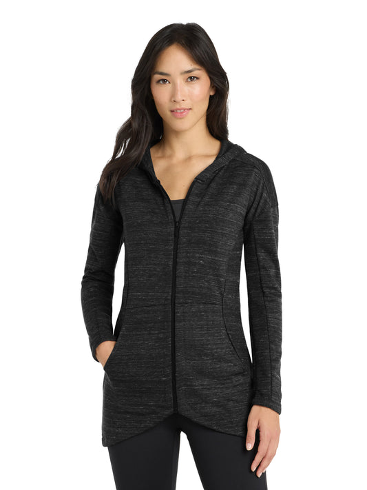 Women's 2-Pocket Full-Zip Hoodie - LOG823 - Blacktop Heather
