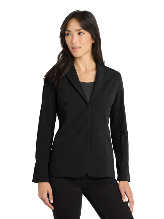Women's 3-Pocket Fusion Blazer - LOG824 - Blacktop