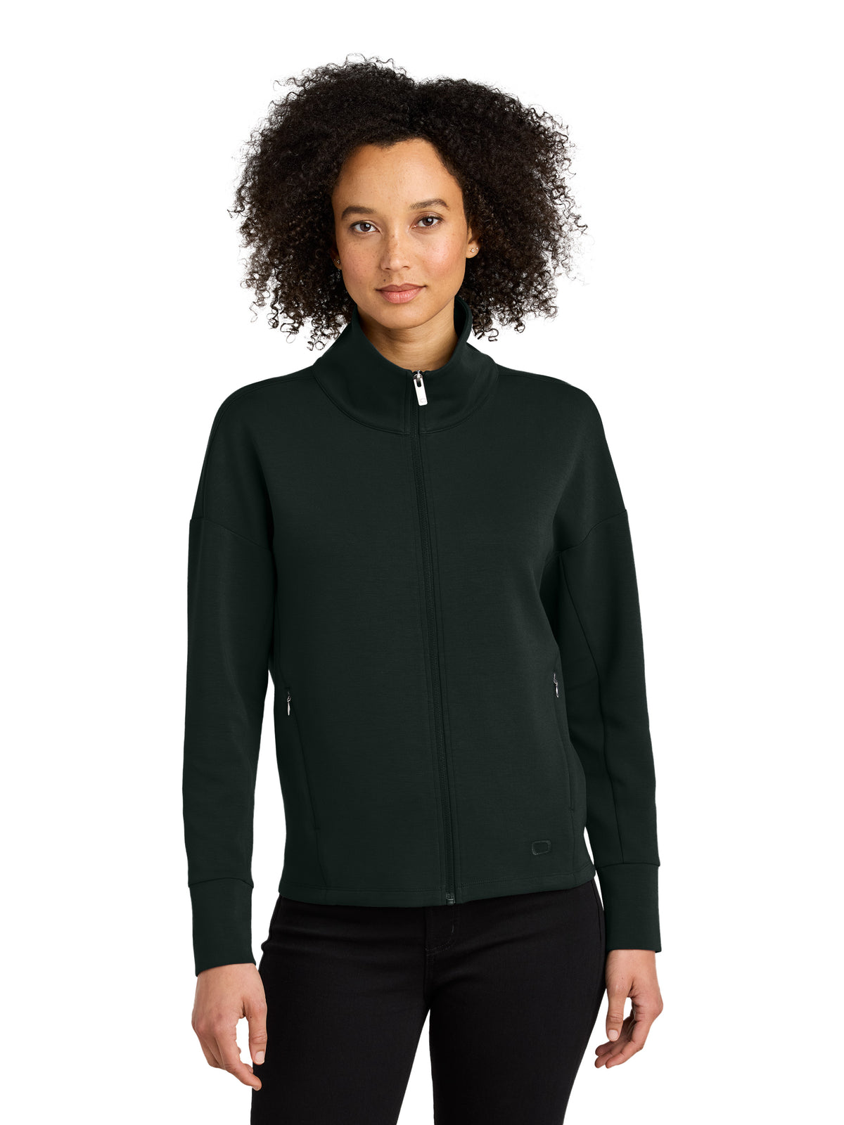 Women's 2-Pocket Full-Zip Jacket - LOG860 - Blacktop