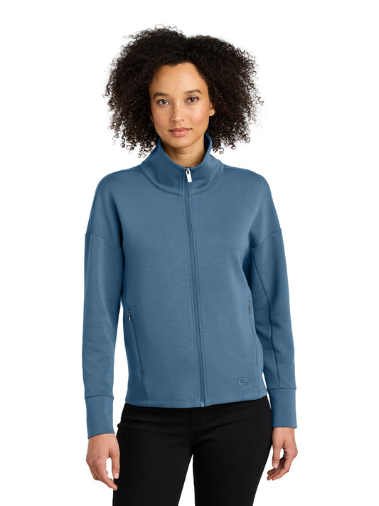 Women's 2-Pocket Full-Zip Jacket - LOG860 - Blue Mist
