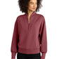Women's Pocketless 1/4-Zip Sweatshirt - LOG861 - Soft Ruby