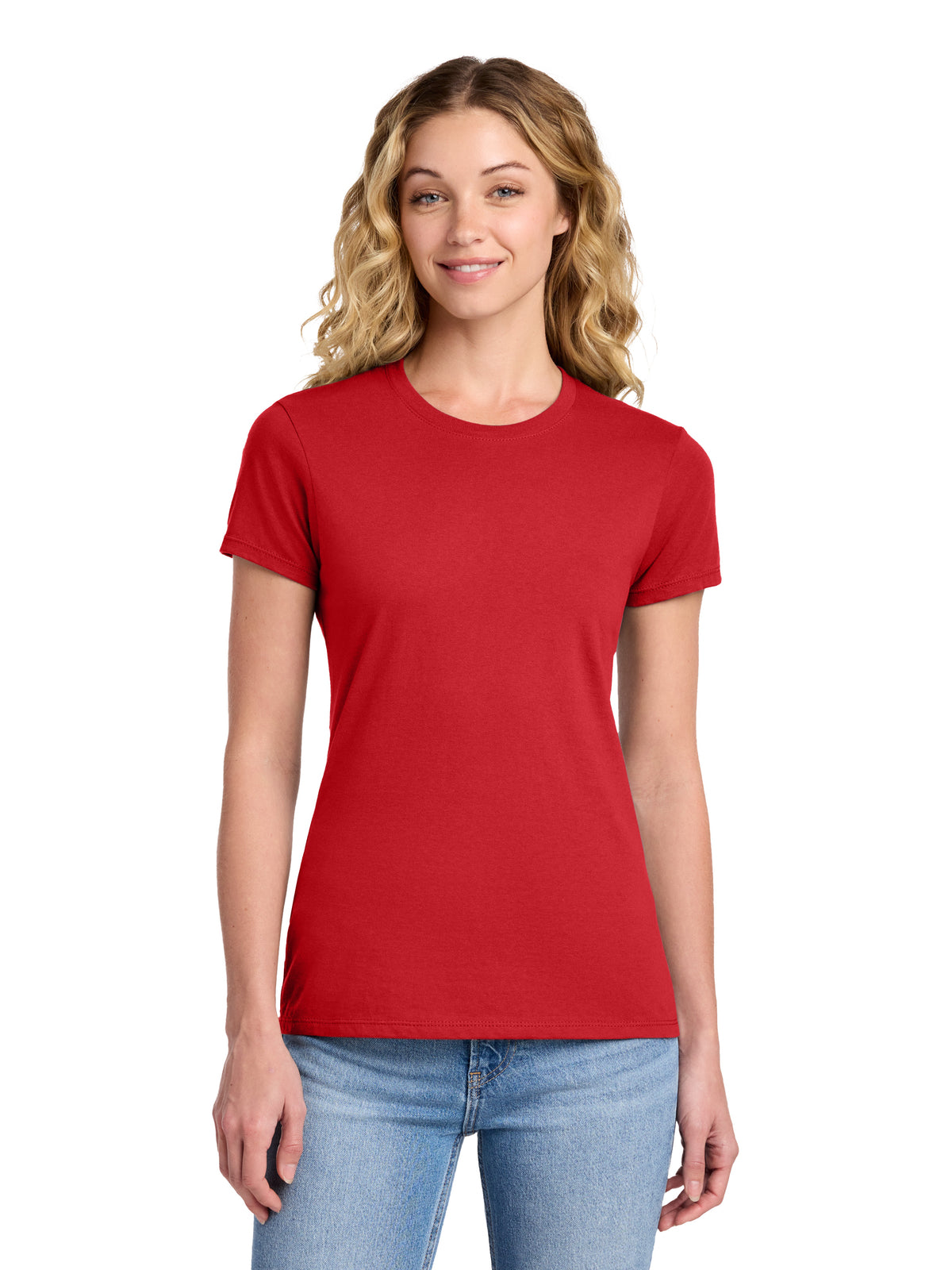 Women's Fan Favorite Pocketless Short Sleeve T-Shirt - LPC450 - Bright Red