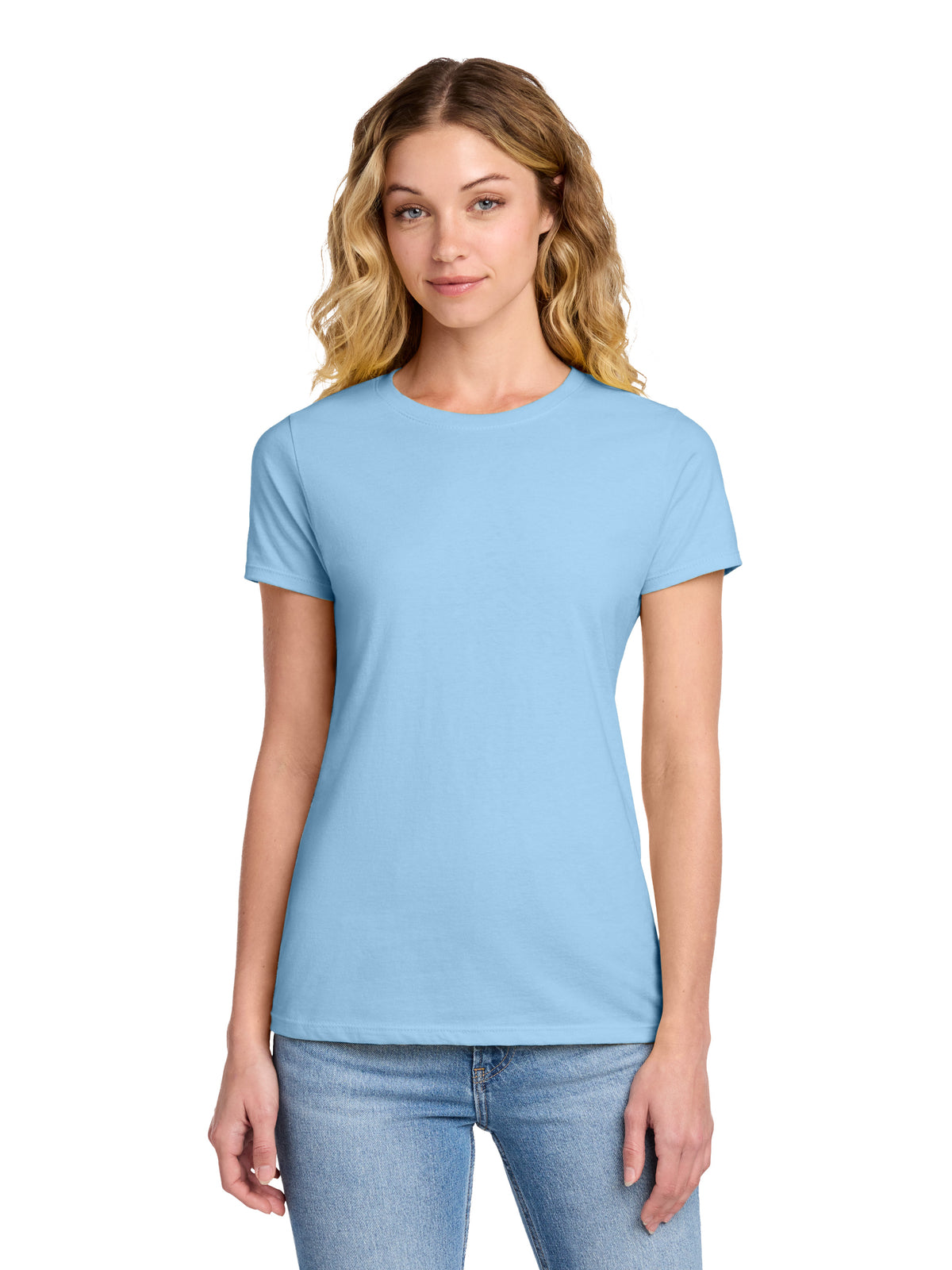 Women's Fan Favorite Pocketless Short Sleeve T-Shirt - LPC450 - Light Blue