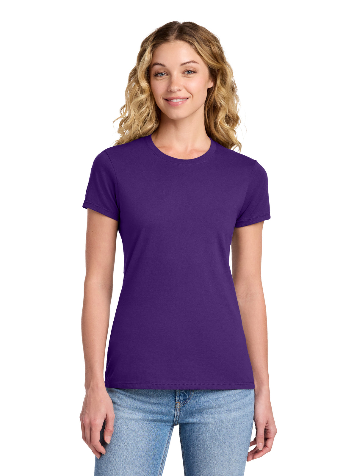 Women's Fan Favorite Pocketless Short Sleeve T-Shirt - LPC450 - Team Purple