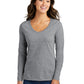 Women's Pocketless Long Sleeve V-Neck Tee - LPC450VLS - Athletic Heather