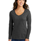 Women's Pocketless Long Sleeve V-Neck Tee - LPC450VLS - Dark Heather Grey