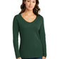 Women's Pocketless Long Sleeve V-Neck Tee - LPC450VLS - Forest Green