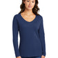 Women's Pocketless Long Sleeve V-Neck Tee - LPC450VLS - Team Navy