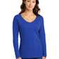 Women's Pocketless Long Sleeve V-Neck Tee - LPC450VLS - True Royal
