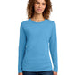 Women's Long Sleeve Cotton Tee - LPC54LS - Aquatic Blue