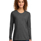 Women's Long Sleeve Cotton Tee - LPC54LS - Dark Heather Grey