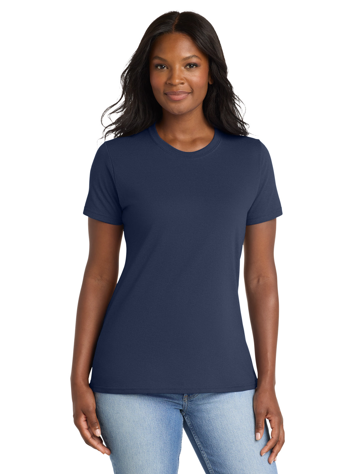 Women's Pocketless Core Blend Tee - LPC55 - Navy