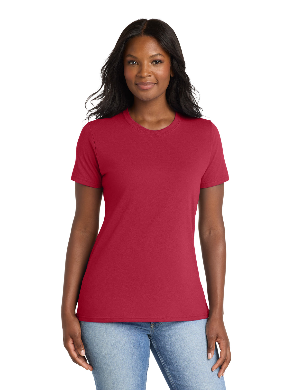 Women's Pocketless Core Blend Tee - LPC55 - Red