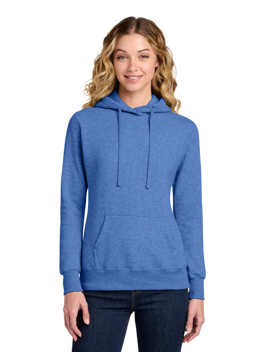 Women's 1-Pocket Pullover Hooded Sweatshirt - LPC78H - Heather Royal