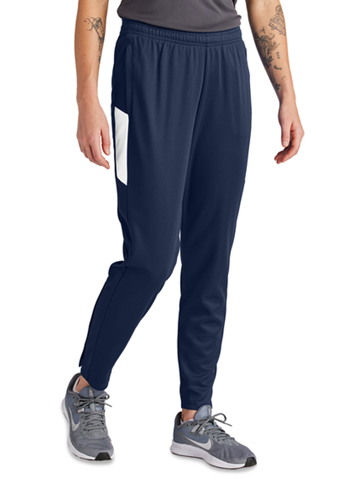 Women's 2-Pocket Moisture Wicking Travel Pant - LPST800 - True Navy/ White