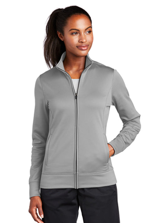 Women's Sport-Wick Fleece Full-Zip Jacket - LST241 - Silver