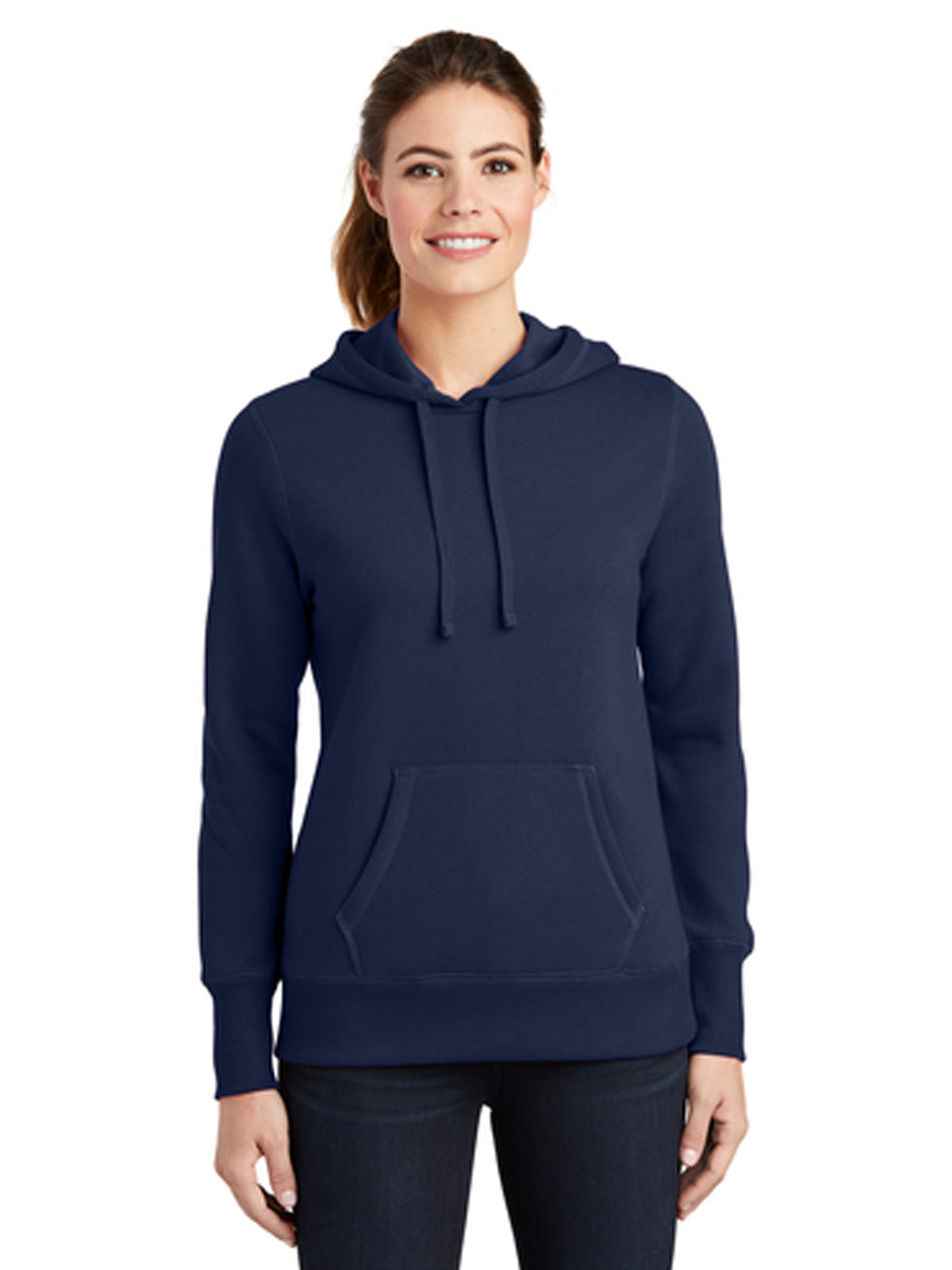 Women's 1-Pocket Hooded Sweatshirt - LST254 - True Navy