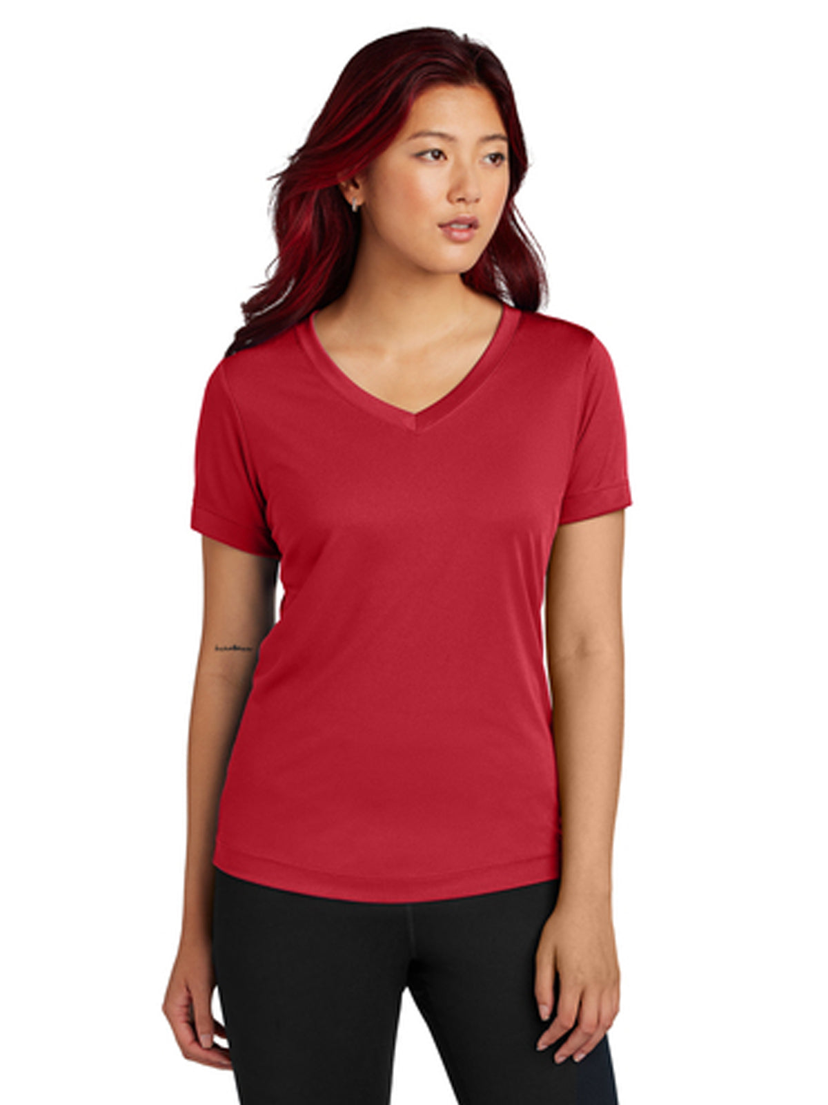 Women's PosiCharge Competitor V-Neck Tee - LST353 - Deep Red