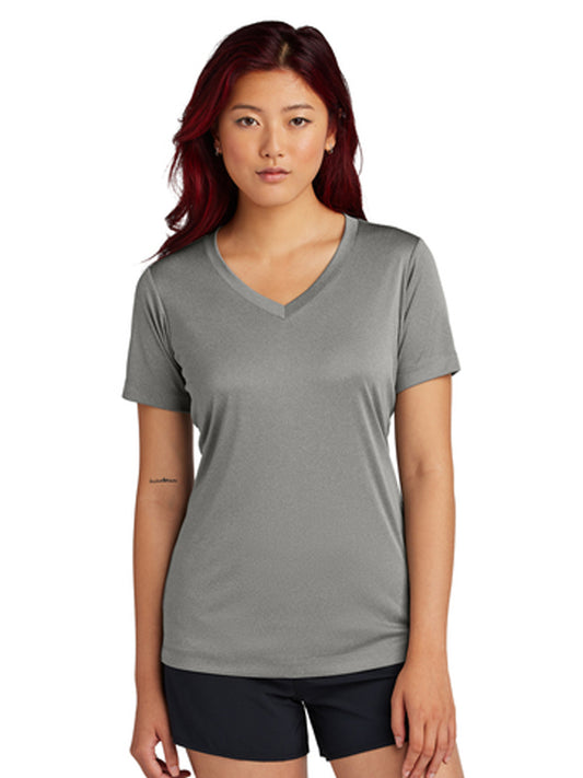 Women's PosiCharge Competitor V-Neck Tee - LST353 - Grey Concrete Heather