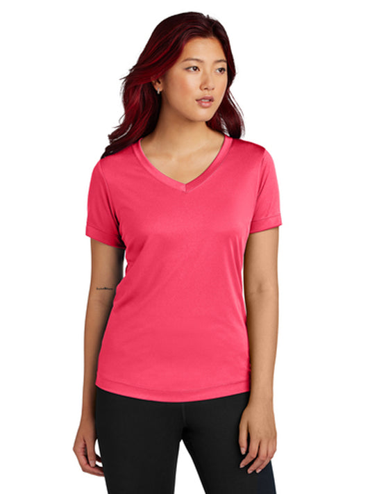 Women's PosiCharge Competitor V-Neck Tee - LST353 - Hot Coral