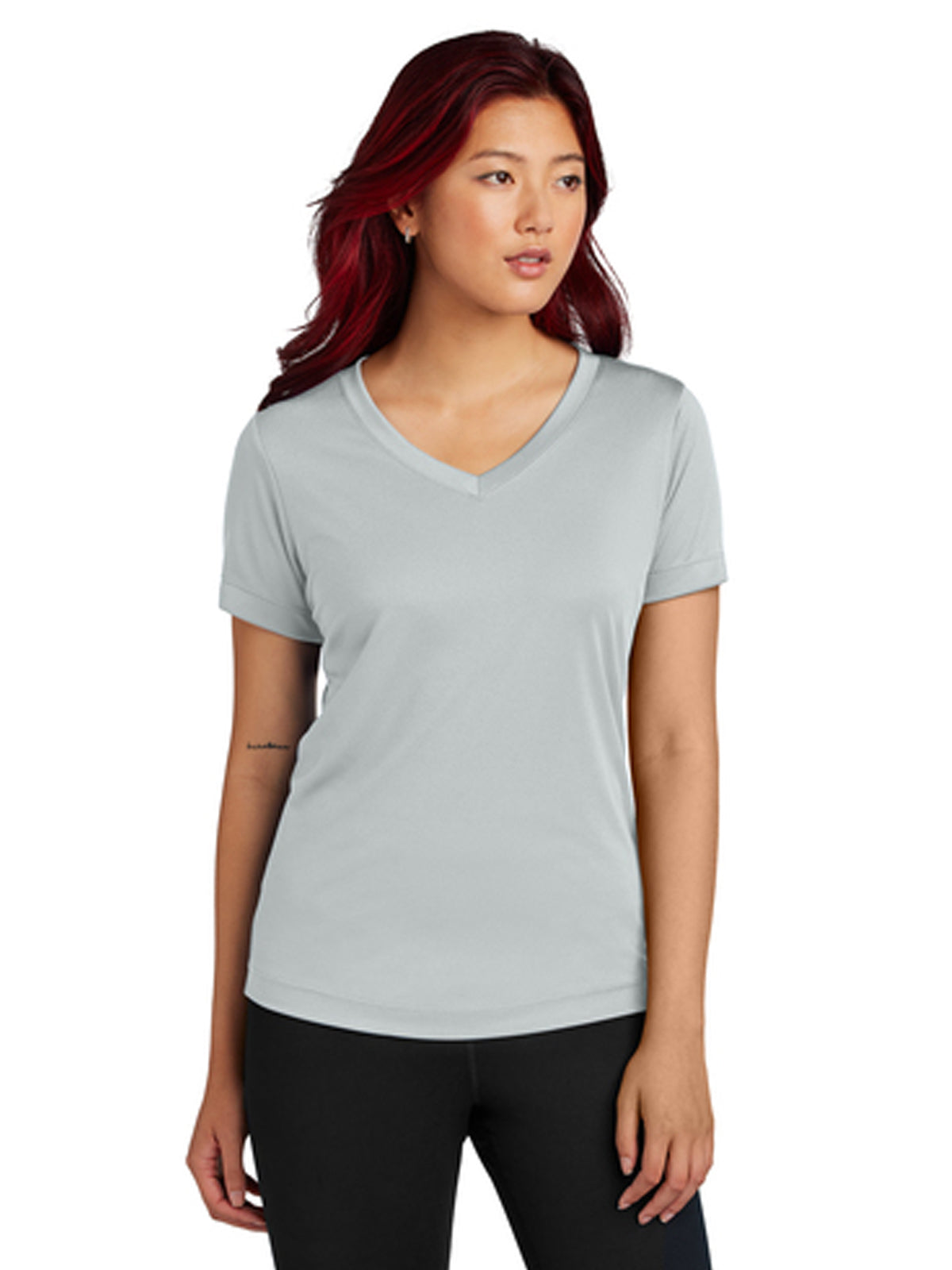 Women's PosiCharge Competitor V-Neck Tee - LST353 - Silver